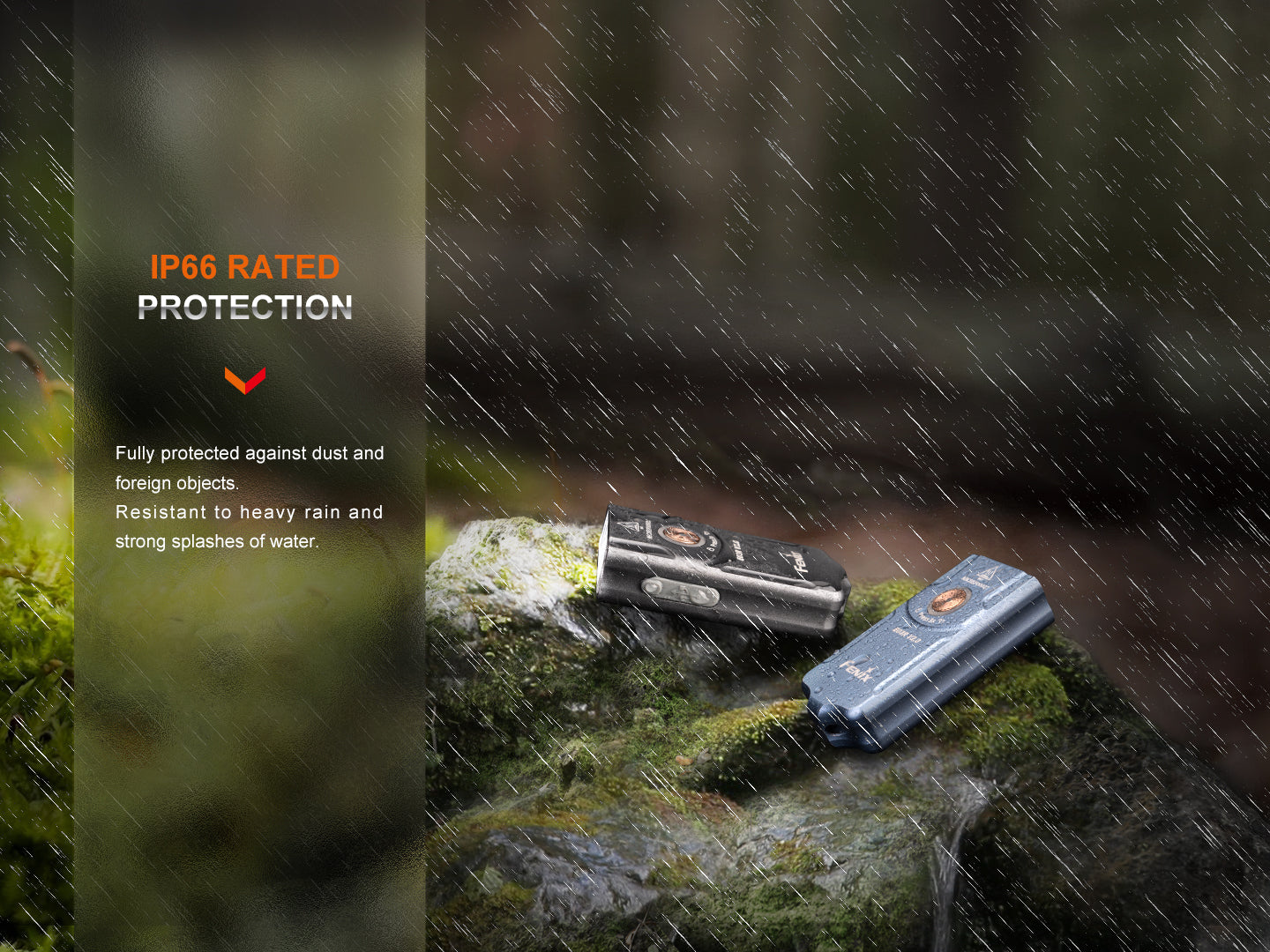 Fenix E03R V2 Ultra-Bright 300 Lumen Rechargeable Keychain Flashlight - Perfect for Camping, Hiking, and Emergency Use
