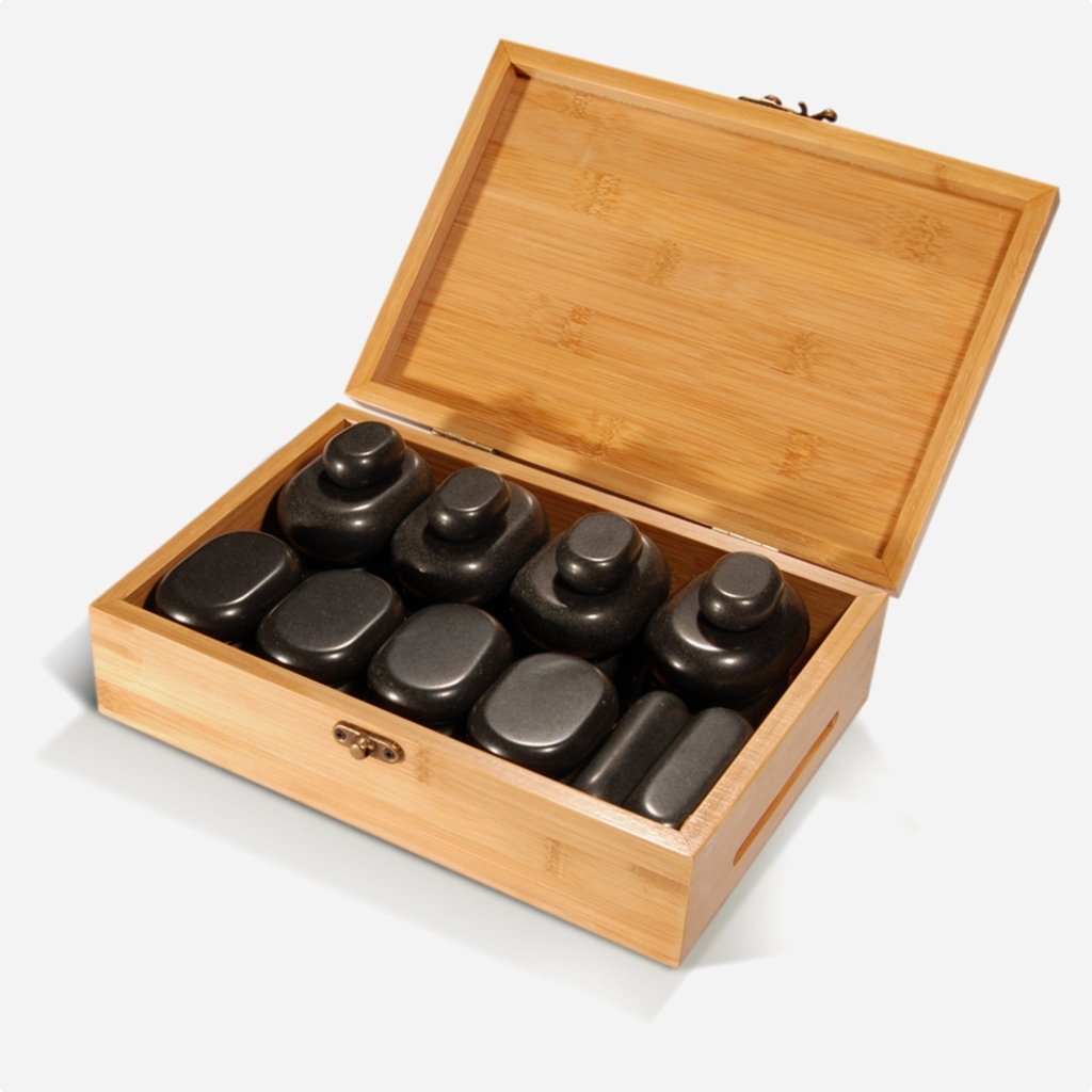 28-Piece Essential Hot Stone Massage Set - Professional & Home Spa Therapy Kit with Natural Basalt Rocks for Relaxation, Pain Relief & Healing | Perfect for Massage Therapists, Couples & Self-Care