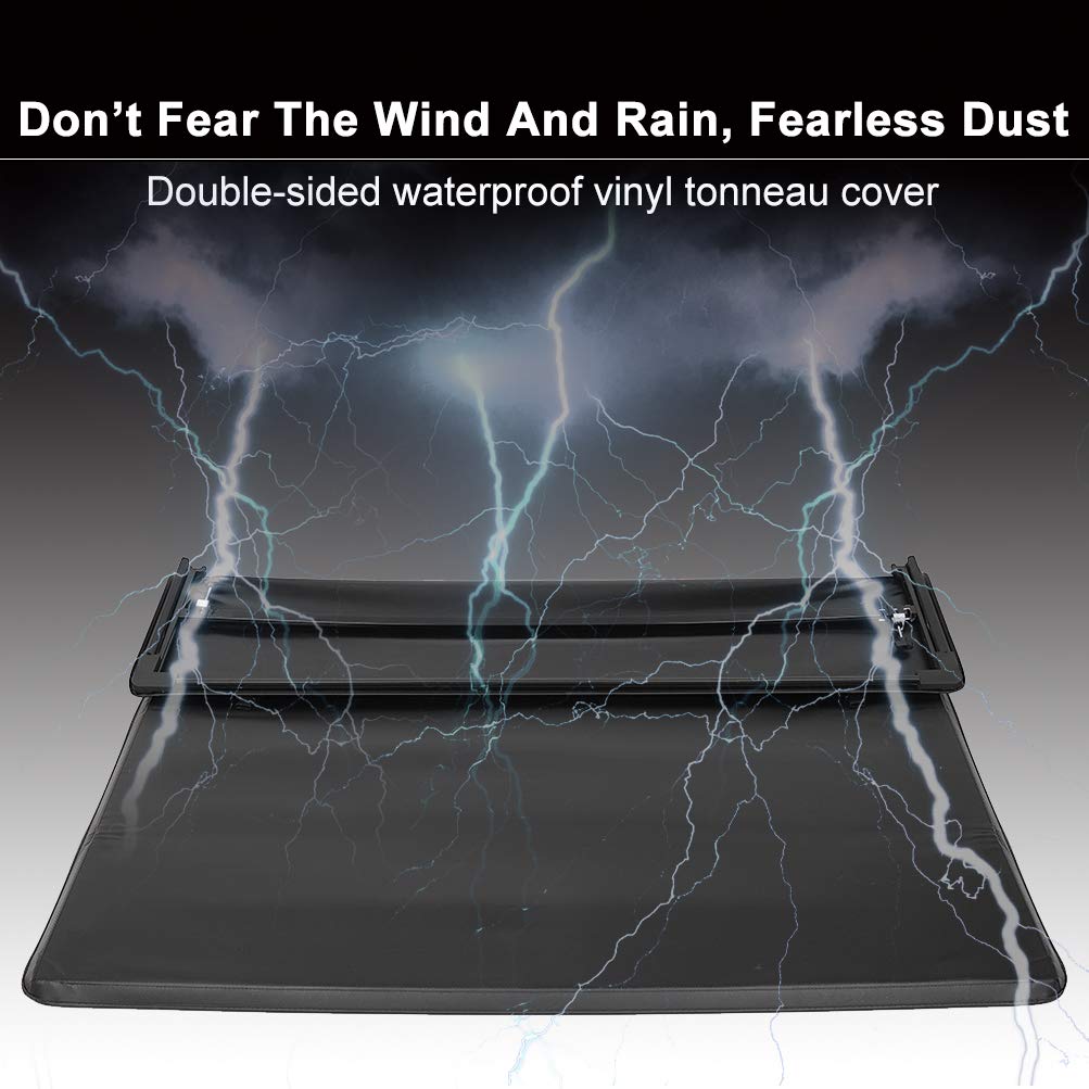 OCPTY Soft Folding Tonneau Cover for 2014-2021 Toyota Tundra 5.5ft Bed | Waterproof Truck Bed Cover | Quad Fold Design | Easy Installation | Perfect for Camping, Hauling & Outdoor Adventures