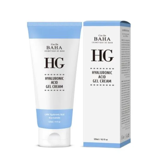 Cos De BAHA HG Hyaluronic Acid Gel Cream 120ml - Hydrating Moisturizer for Dry Skin, Anti-Aging Face Care - Perfect for Daily Skincare Routine & Night Treatment