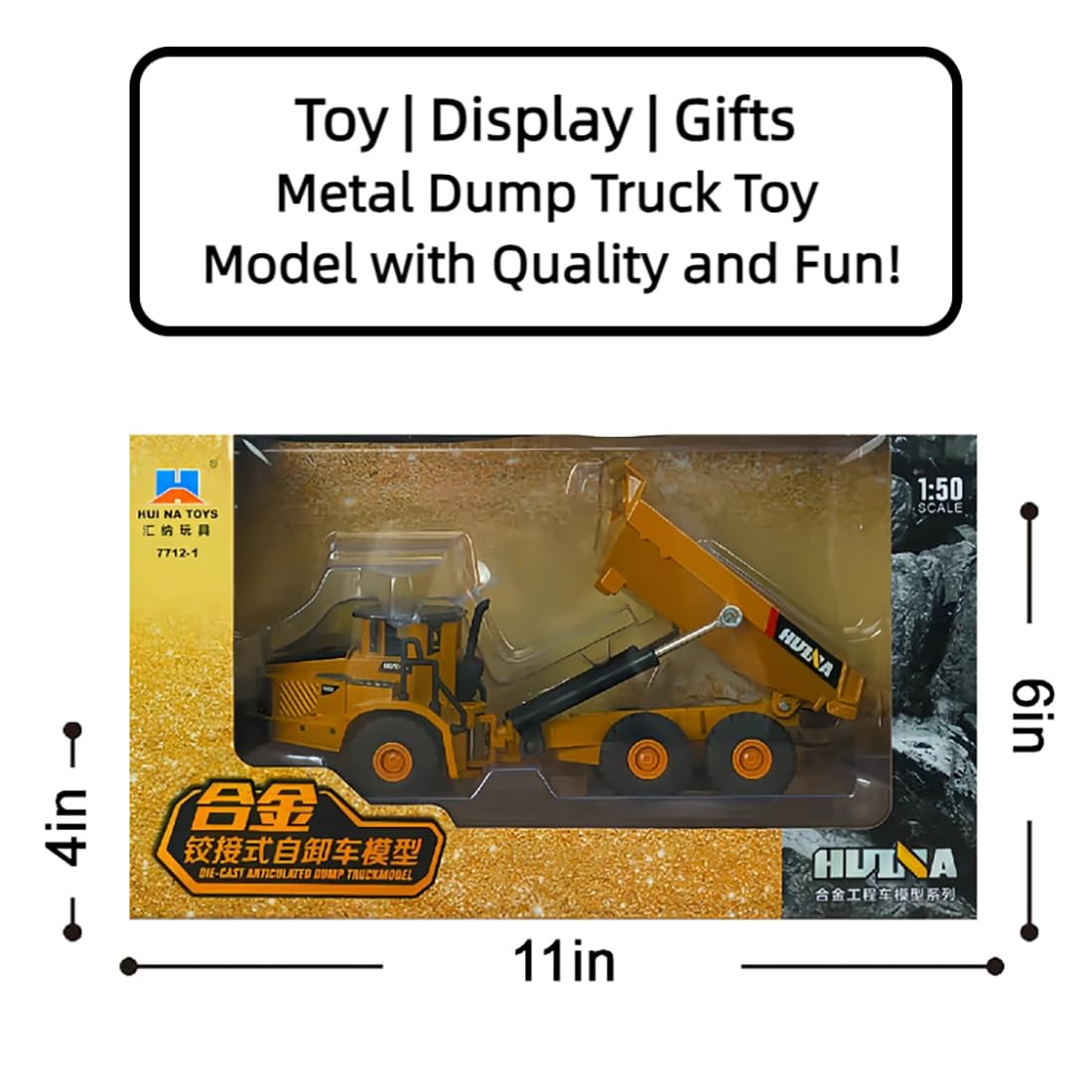 Sturdy Metal Dump Truck Toy for Kids - Durable Construction Vehicle Model for Indoor & Outdoor Play - Perfect Sandbox & Beach Toy for Pretend Play - Great Birthday Gift for Boys & Girls - Ideal for Construction Site Role Play & Backyard Adventures