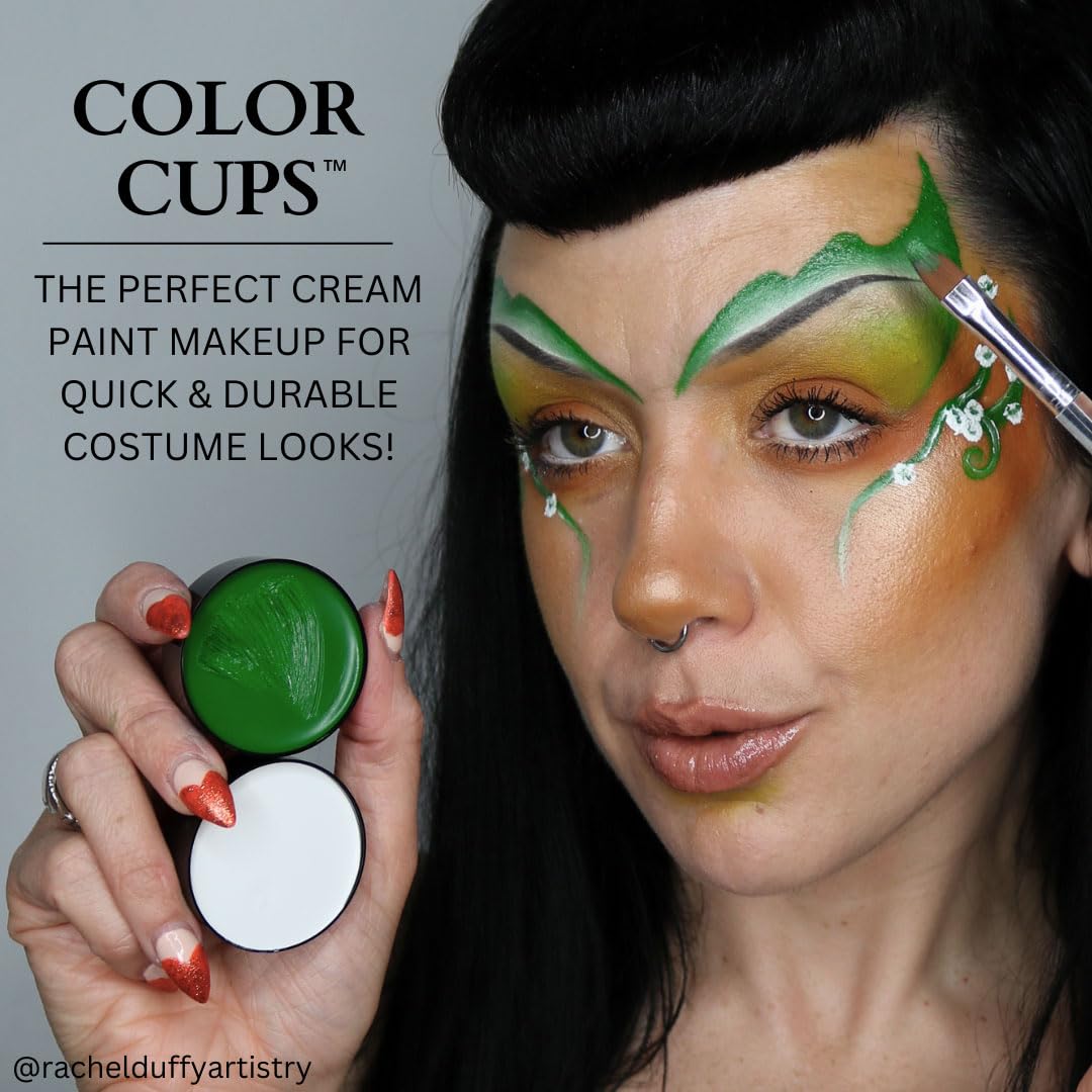 Mehron Makeup Color Cups - Purple | Professional Face & Body Paint for Halloween, Cosplay & Theater | Vegan & Cruelty-Free