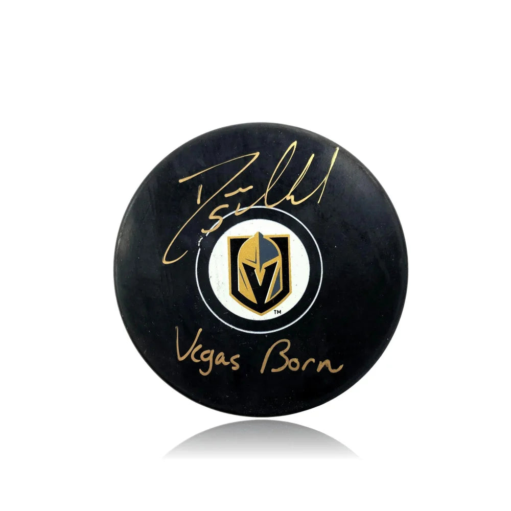 Deryk Engelland Autographed Vegas Golden Knights Puck with 