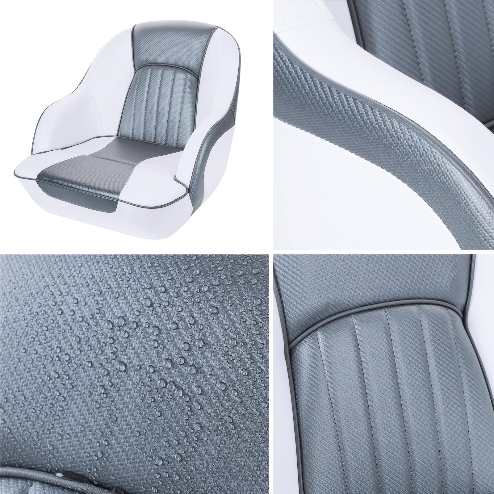 Premium Boat Captain's Bucket Seat with Removable Cover - Heavy Duty Marine Grade for Fishing Boats, Yachts & Watercrafts - Comfortable & Durable Seating Solution for Long Hours on Water