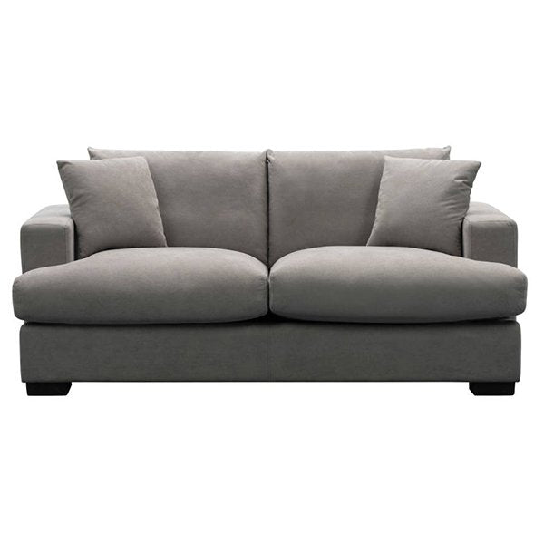 Avery 2-Seater Fabric Sofa in Light Grey - Modern Living Room Furniture for Small Spaces & Apartments - Perfect for Relaxing, Entertaining & Home Decor