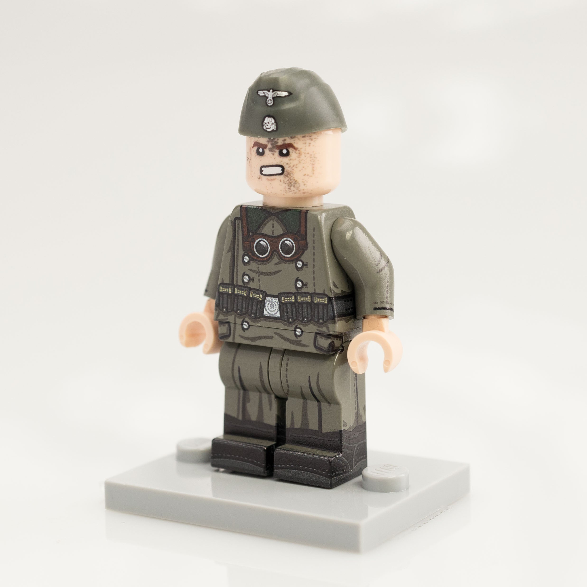 Vintage Grey German Minifigure #35 - Collectible Building Toy for Adults & Kids - Perfect for Display, Gifts, and LEGO® Compatible Scenes