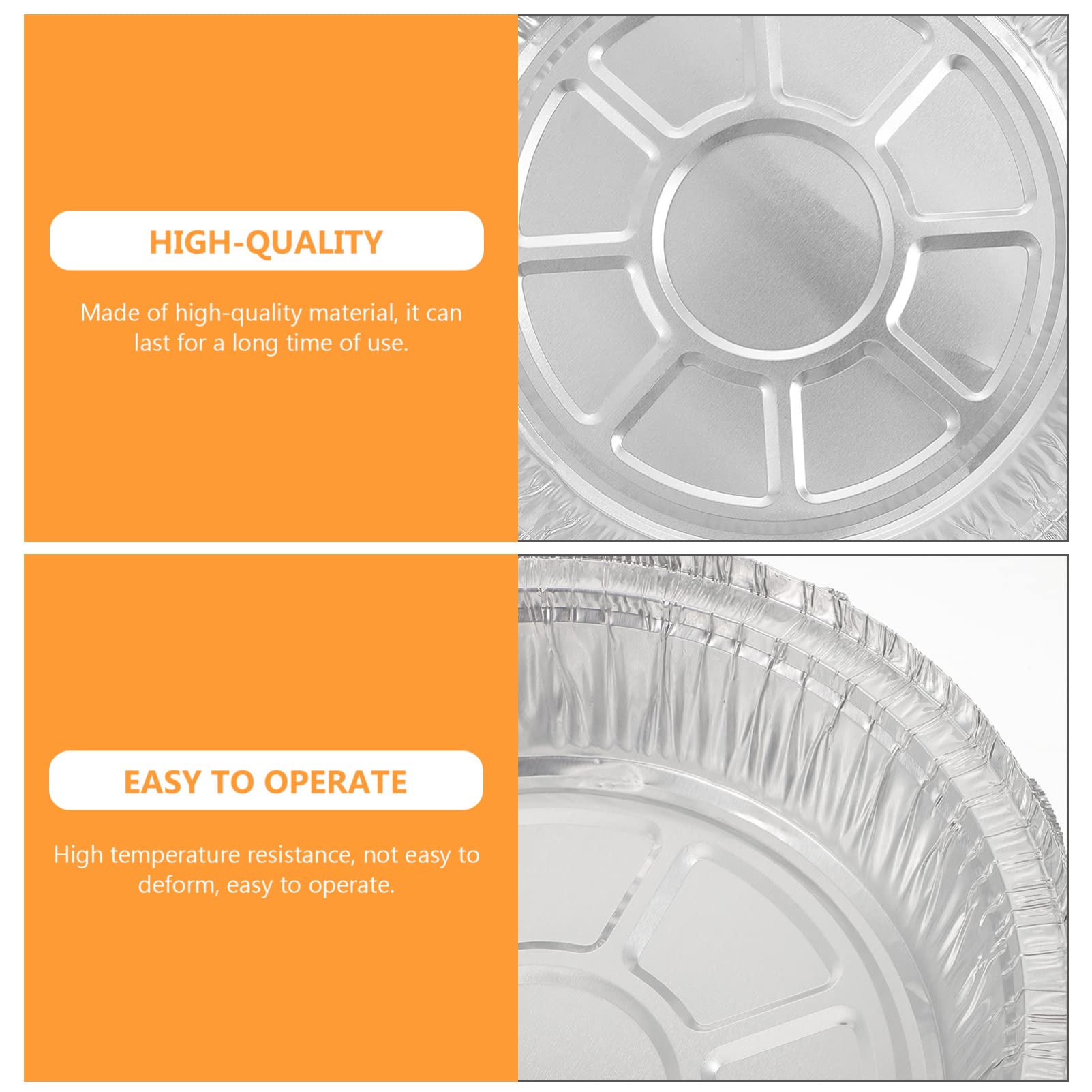 50-Pack Stackable Disposable Aluminum Foil Pans - Large Capacity Baking Trays for BBQ, Roasting, Storage & Pie Making - Perfect for Parties, Catering & Meal Prep