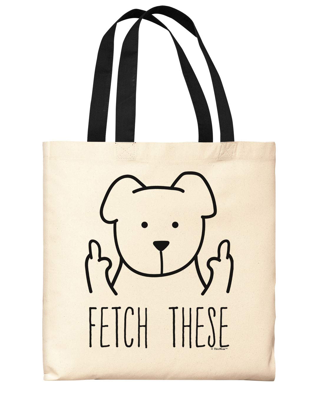 Funny Dog Tote Bag - Cute Canvas Gift for Dog Lovers - Perfect for Shopping & Outings