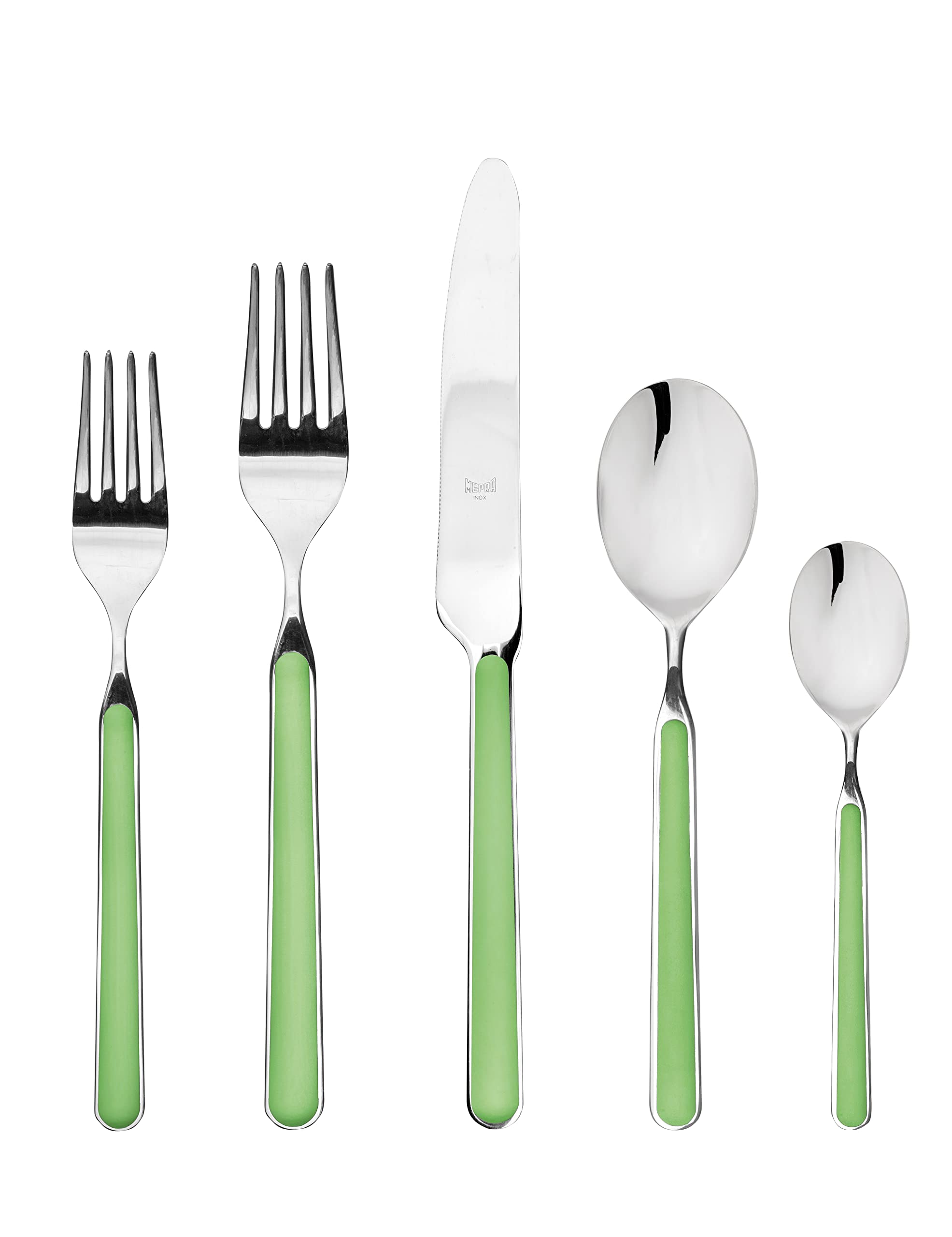 MEPRA 20-Piece Dinnerware Set, Apple Green - Elegant Tableware for Everyday Dining, Parties, and Special Occasions
