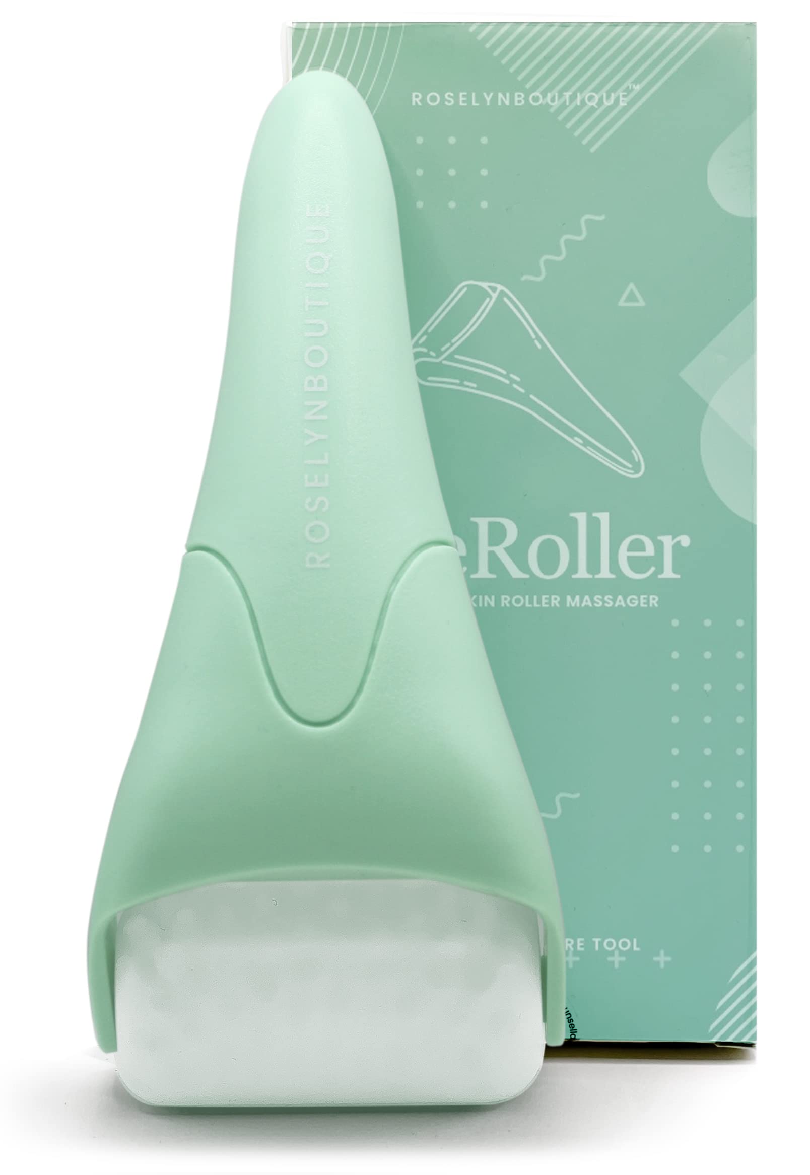 RoselynBoutique Ice Roller for Face - Reduce Wrinkles & Puffiness - Facial Massager for Skin Care & Self Care - Perfect Gift for Men & Women - Use for Morning Routine & Spa Days