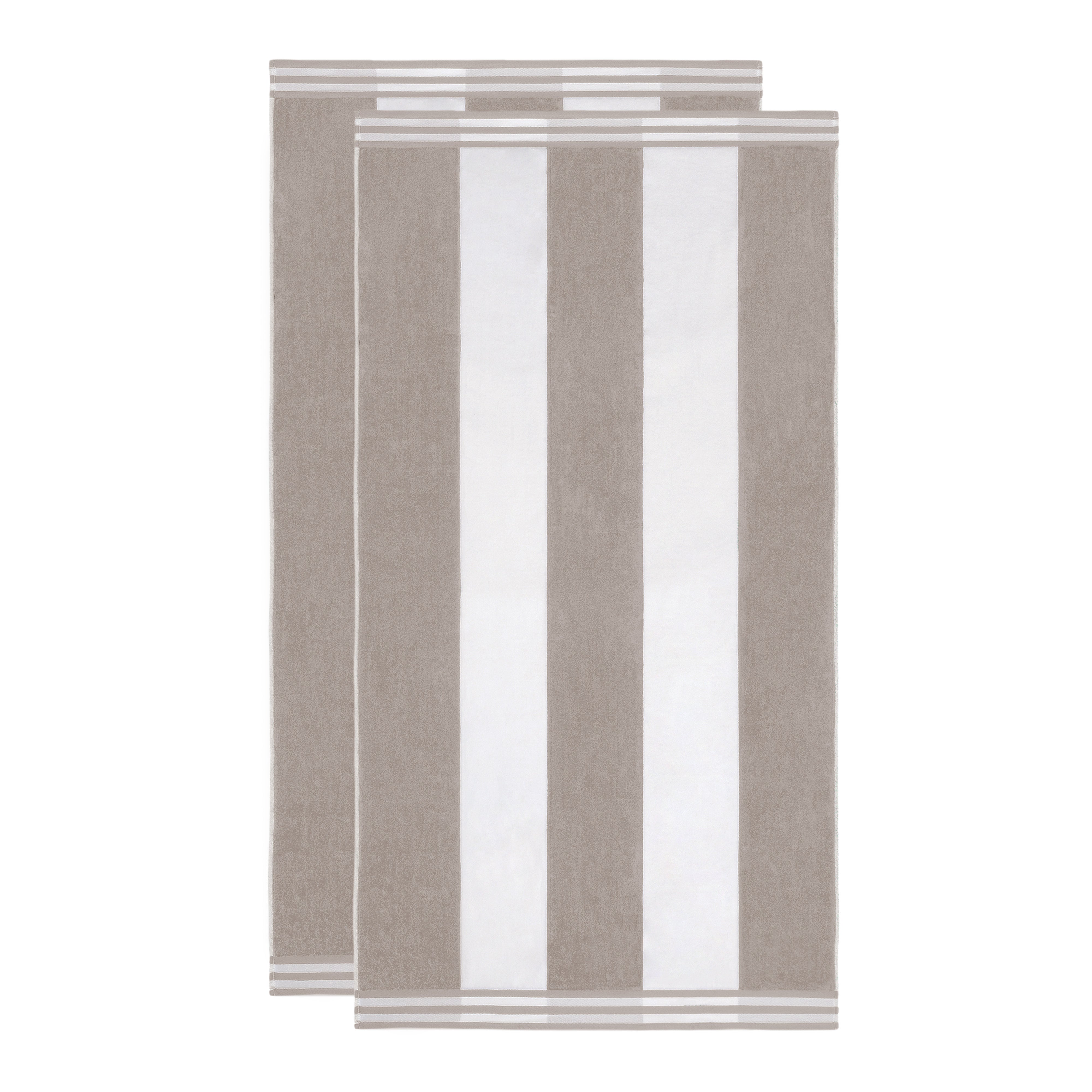 Premium Cabana Stripe Oversized Cotton Beach Towel Set of 2, 4, or 6 - Soft, Absorbent & Quick-Drying for Pool, Beach, Vacation & Spa Use