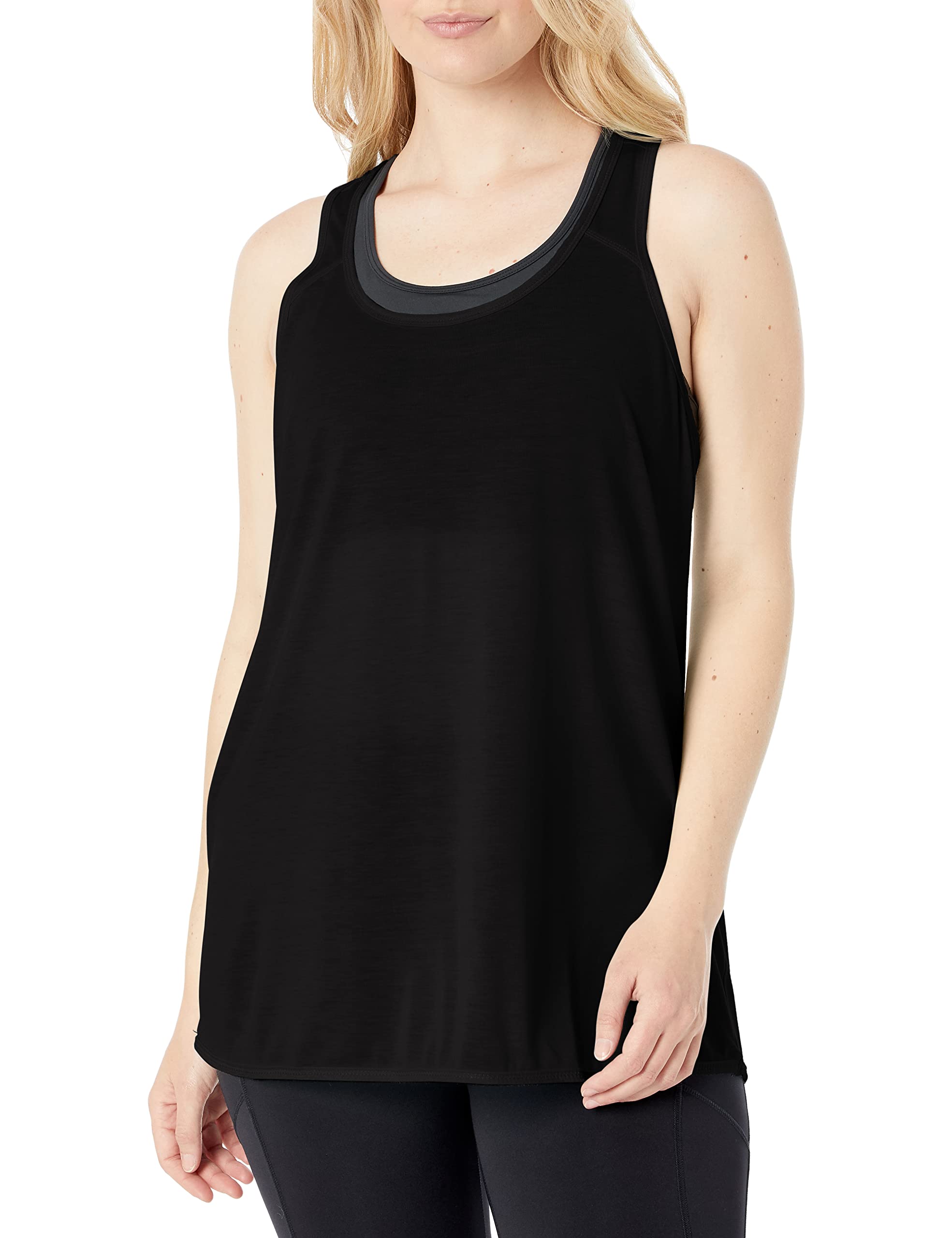 RBX Active Women's Fashion Back Detail Flowy Yoga Tank Top - Breathable Workout Top for Yoga, Gym & Running - Comfortable Athletic Shirt for Women's Fitness & Casual Wear