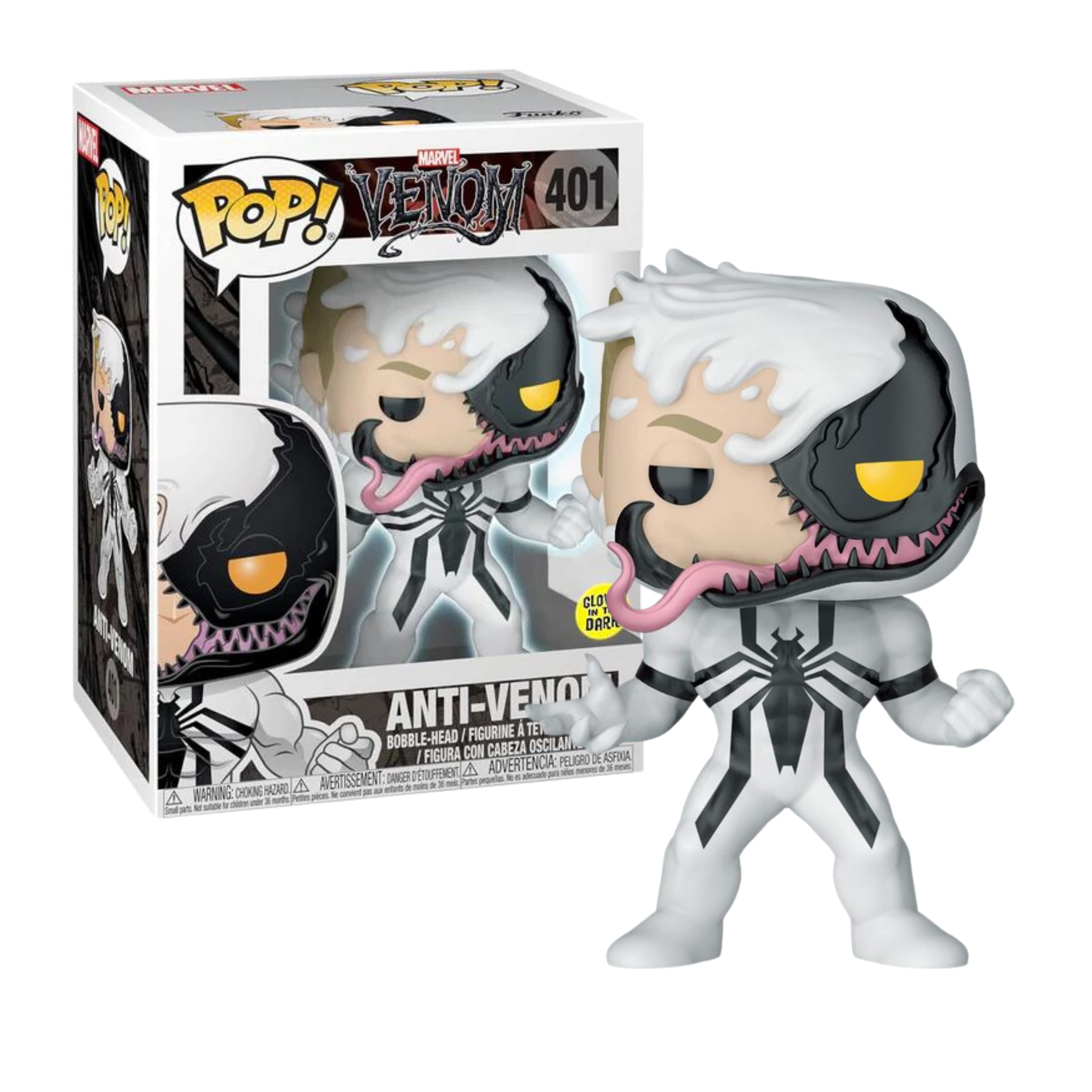 POP Funko Marvel Anti-Venom GITD Special Edition No. 401 - Glow in The Dark Collectible Vinyl Figure for Marvel Fans & Comic Book Lovers - Perfect for Display, Gifts, and Home Decor
