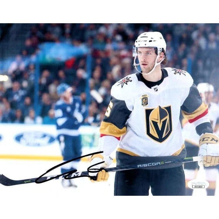 Authentic Vegas Golden Knights Signed 8x10 Photo by Colin Miller - JSA Certified COA - VGK Hockey Memorabilia - Perfect for Sports Collectors, Man Cave Decor, and Hockey Fan Gifts