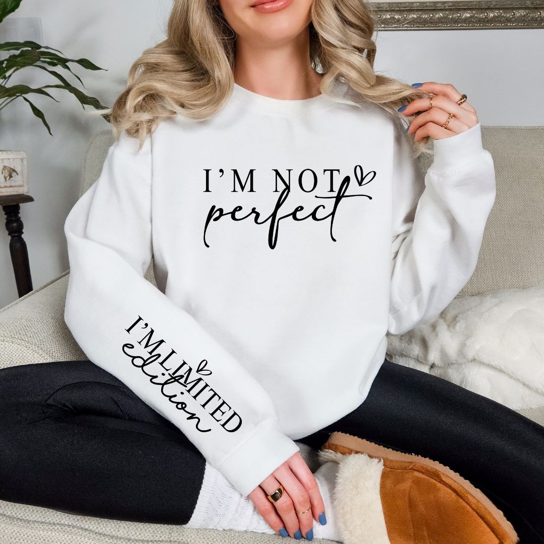 Not Perfect Graphic Sweatshirt for Women & Men | Trendy Pullover Hoodie in 3 Colors | Soft Cotton Blend | Casual Streetwear for Everyday Wear, College & Outings