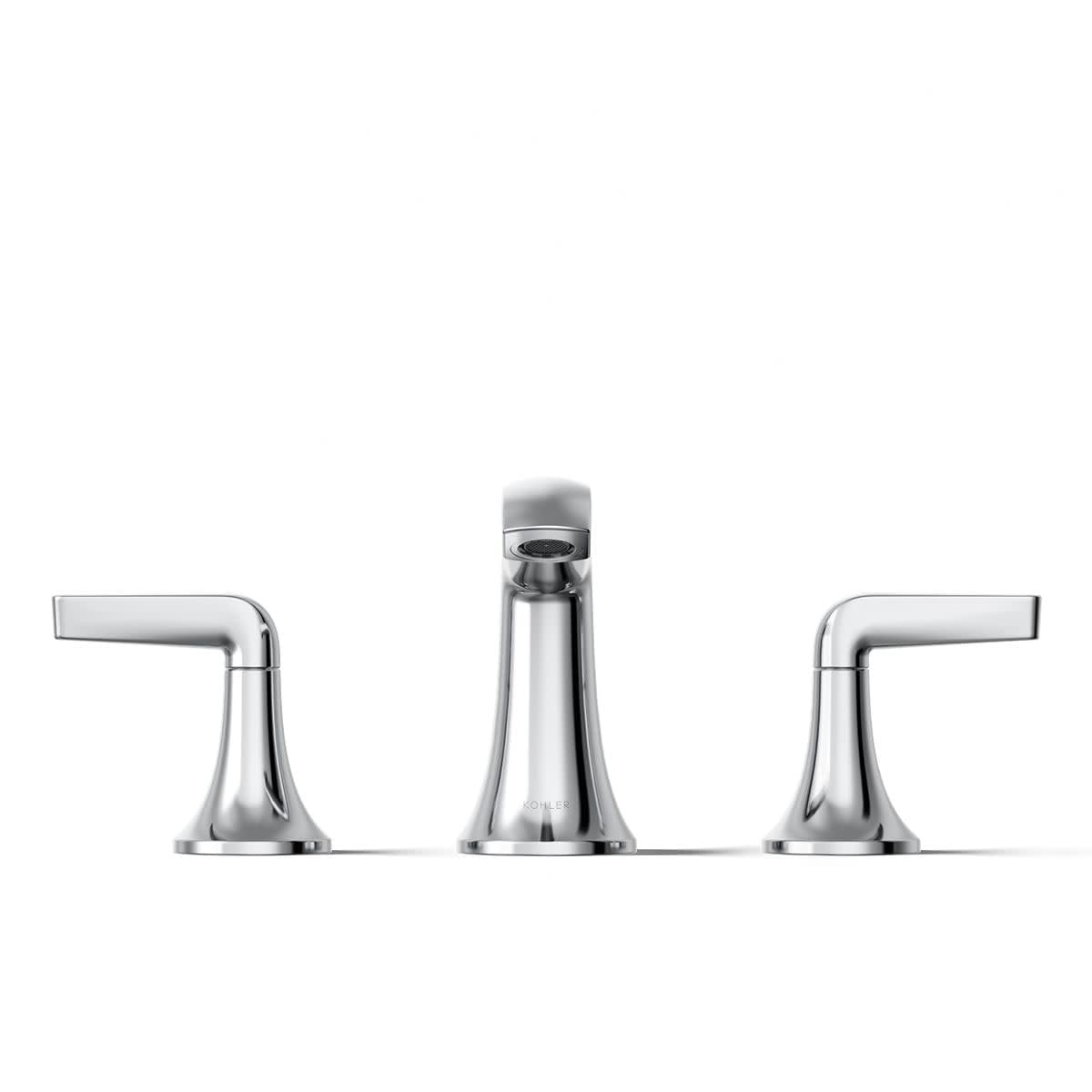 Kohler K-22020-4-BN Bathroom Sink Faucet - Single Handle Brushed Nickel Vessel Faucet for Modern Bathroom Vanity, Perfect for Home & Hotel Renovation