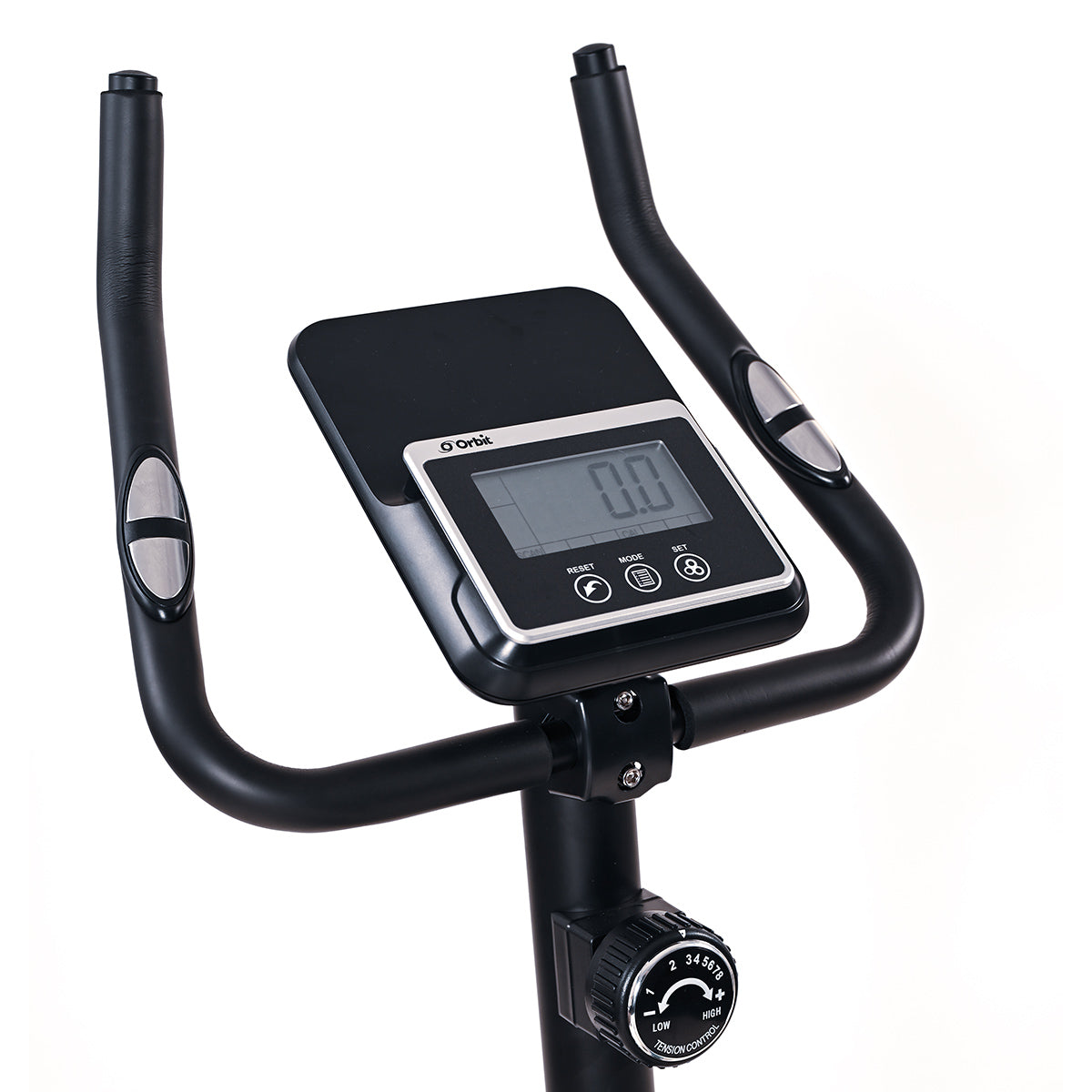 Flo Motion Upright Exercise Bike for Home Gym - Indoor Cycling Bike with LCD Monitor & Adjustable Resistance - Perfect for Cardio Workouts, Weight Loss & Fitness Training