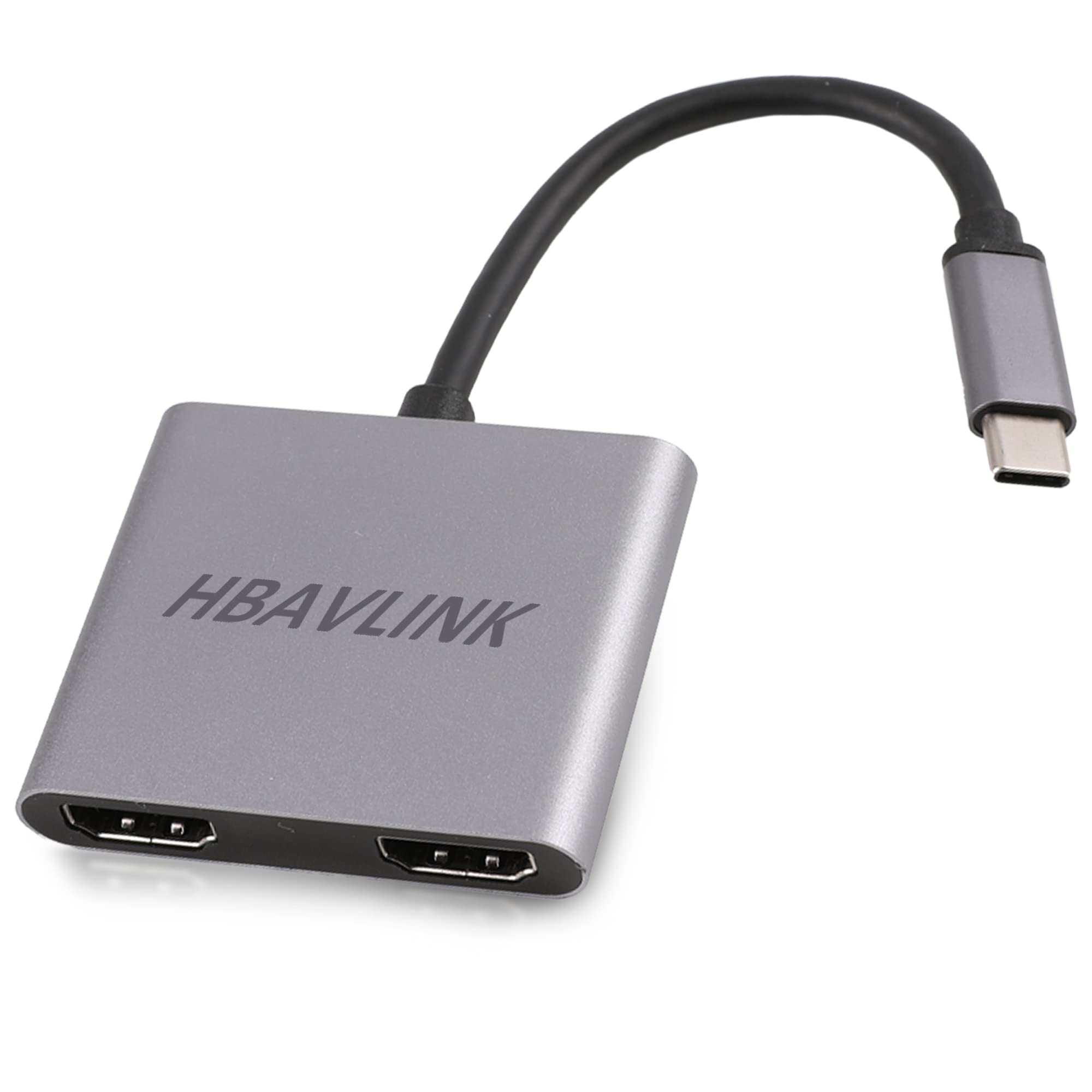 4K 60Hz USB C to HDMI Adapter - Dual Monitor HDMI Splitter for Extended Display, Thunderbolt 3/4 Compatible USB-C to Dual HDMI Hub for Laptop - Perfect for Home Office, Gaming & Multi-Screen Workstations
