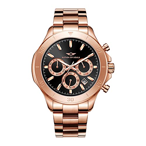 Rose Gold & Obsidian Black Dial