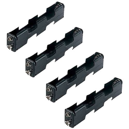 Garrett AA Battery Holder 4-Pack - Compatible with GTA, GTAx, GTX, GTP & GTI Metal Detectors - Durable Replacement Battery Case for Outdoor Treasure Hunting & Metal Detecting