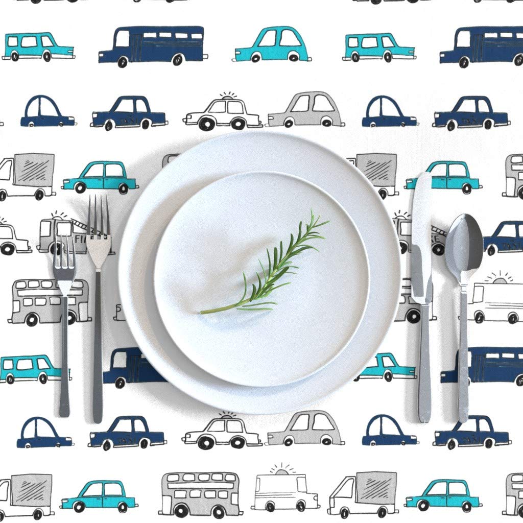 Custom Cars Baby Boy Nursery Cotton Sateen Tablecloth 70