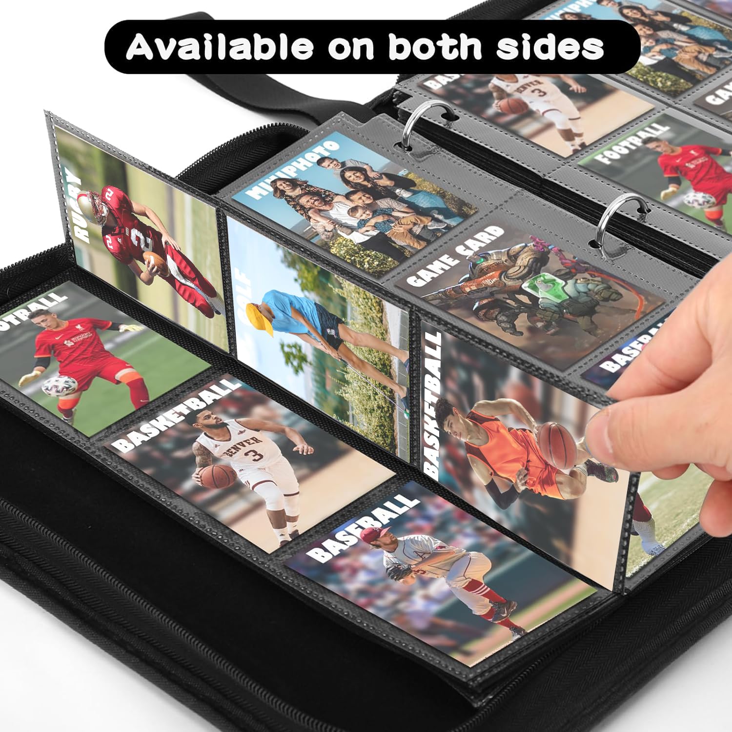 900-Pocket Baseball Card Binder with 50 Double-Sided Pages - Premium Trading Card Protector for MTG, Yu-Gi-Oh, Football & Game Cards (Standard Size, 3-Ring Compatible) - Perfect for Collectors, Tournaments & Card Storage Organization