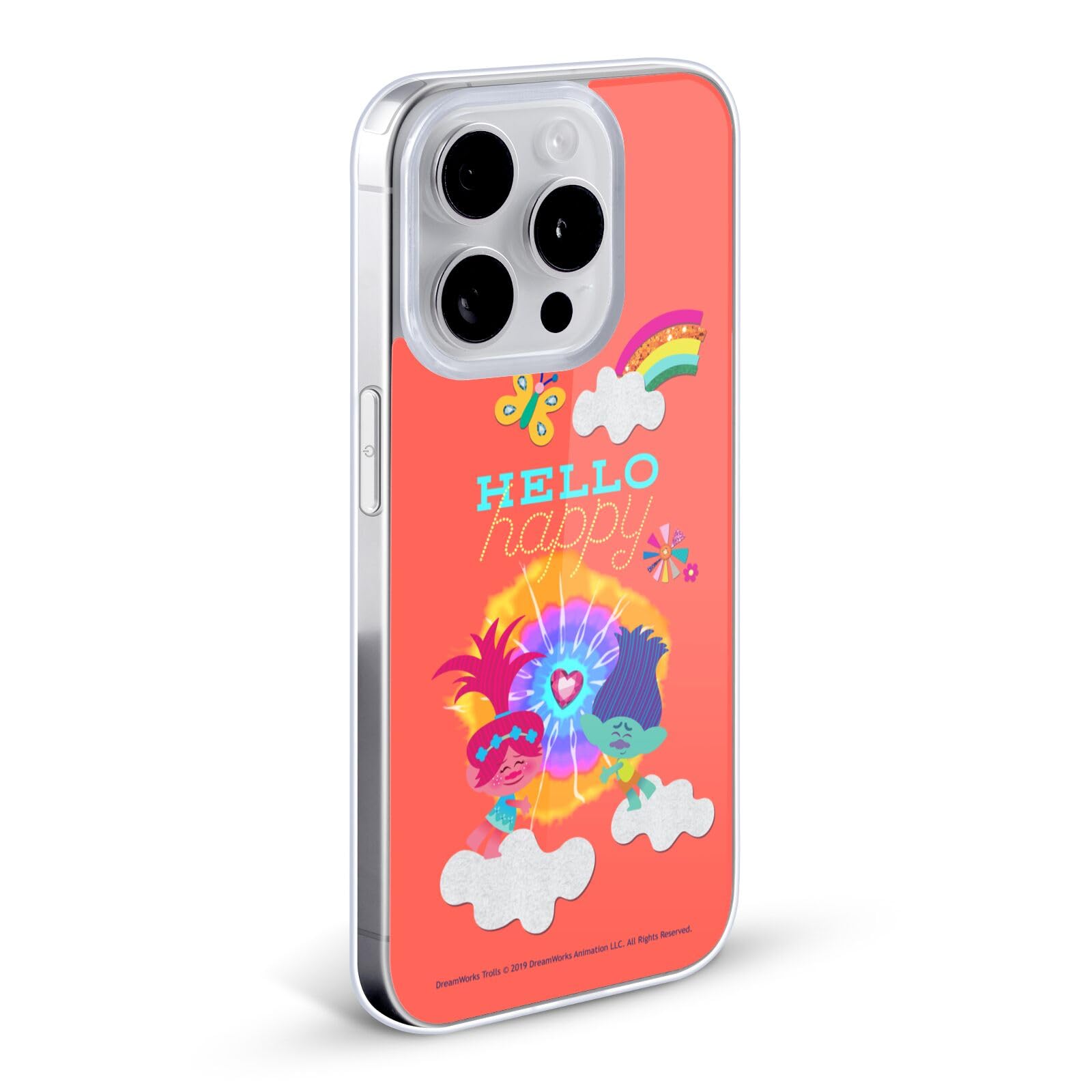 Official Trolls Poppy & Branch Rainbow Soft Gel Case for Apple iPhone 11 Pro Max - Durable Protective Phone Cover with Vibrant Graphics, Perfect for Kids, Teens and Movie Fans