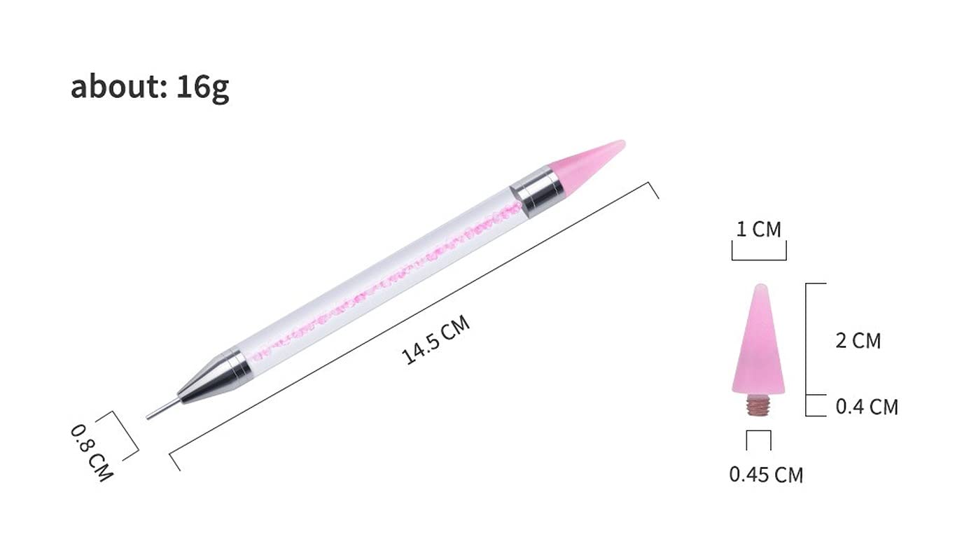 5pcs Double-head Nail Drill Pen for Nail Art - Pink