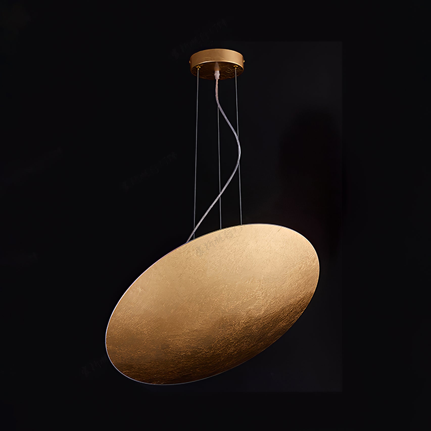Handmade Gong Pendant Light - Modern Boho Ceiling Lamp with Rattan Shade for Living Room, Bedroom, Dining Room & Office Decor