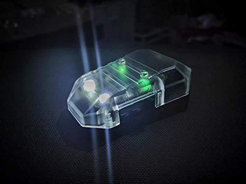 ArmorMason Gen 4 IR + Visible LED IFF Helmet Strobe Light - Black Body with Green LED for Military, Tactical & Airsoft Operations