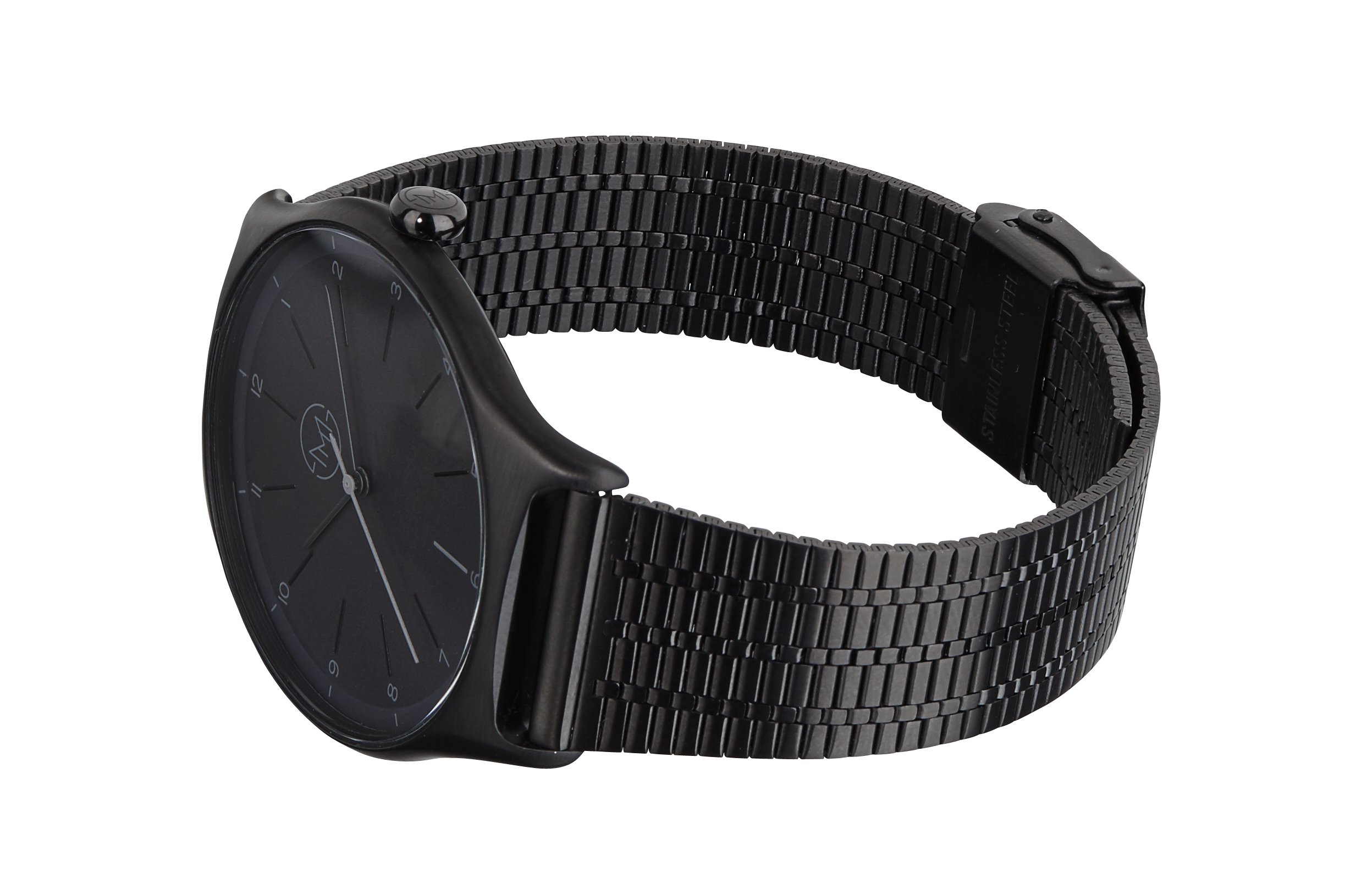 One 07 Ultra Slim Black Unisex Watch - Minimalist Design for Men & Women - Perfect for Everyday Wear, Office & Casual Outfits