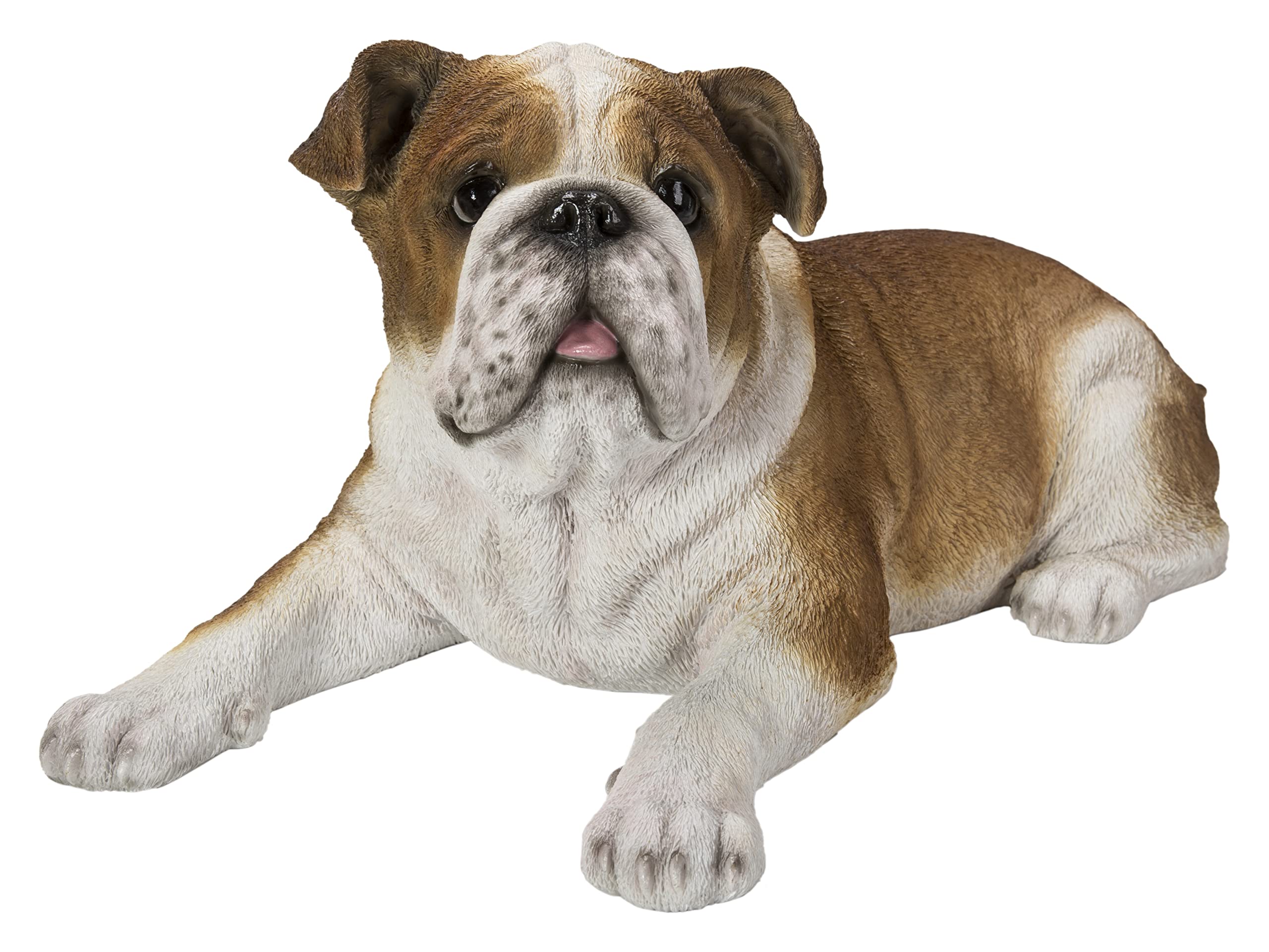 Hi-Line Gift Lying Bulldog Statue - Realistic Resin Bulldog Decor for Home, Office & Garden - Perfect Gift for Dog Lovers & Home Decor Enthusiasts | Ideal for Shelves, Desks & Outdoor Spaces