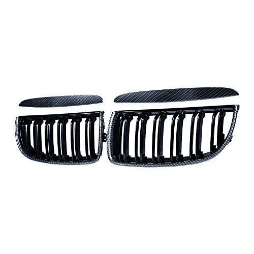 Glossy Black Carbon Fiber Double Line
