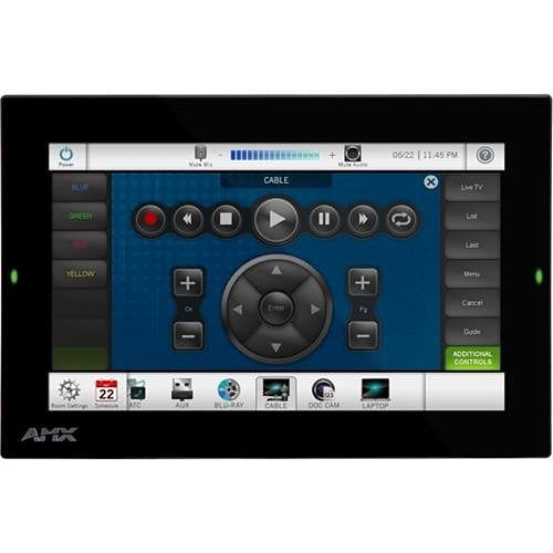 AMX MD 702 Modero G5 7-Inch Wall Mount Touch Control Panel - Black | Smart Home Automation & Commercial AV Control System