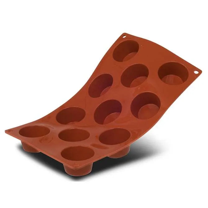 Non-Stick Orange Mini Muffin Pan - 11 Cup Baking Tray for Cupcakes, Desserts & Breakfast Muffins - Perfect for Home Baking, Parties & Holiday Treats