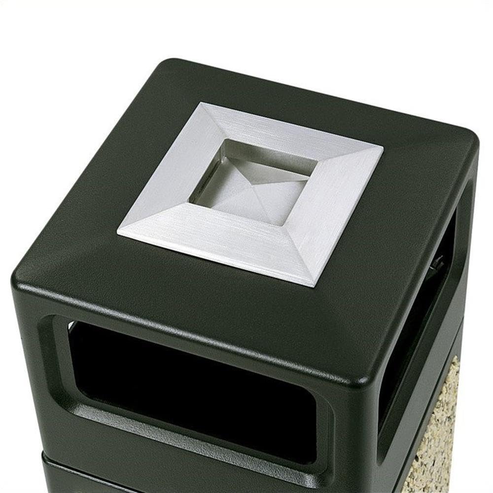 Pemberly Row Small Outdoor Recessed Panel Side Opening Receptacle with Urn - Weatherproof Electrical Box for Garden, Patio & Landscape Lighting Installation