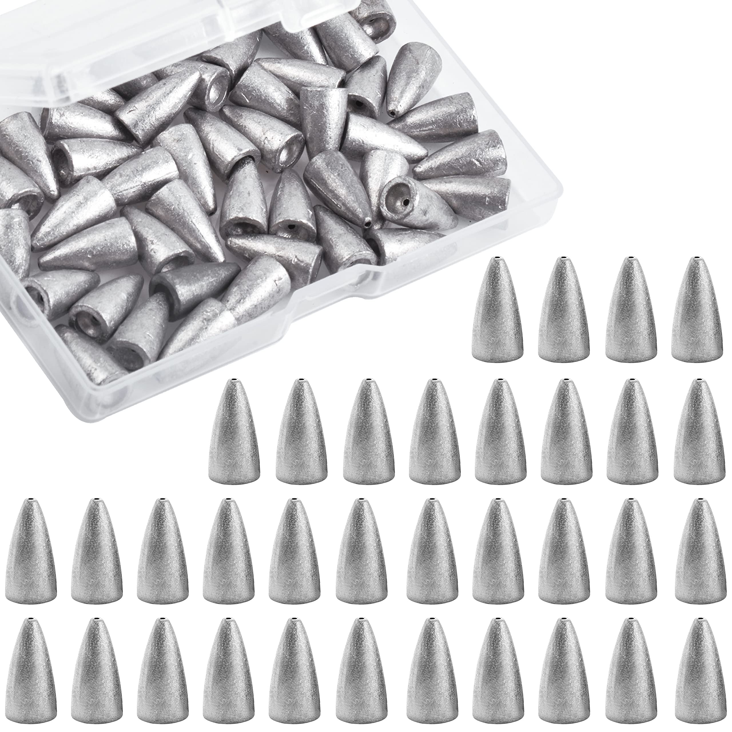 **Heavy Duty Worm Fishing Sinkers & Weights – Premium Bass Fishing Weights for Texas Rigs & Carolina Rigs – Ideal for Freshwater & Saltwater Fishing**