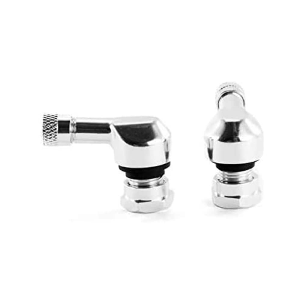 Puig 90 Degree Tubeless Valve Kit - 8.3mm Silver for Car & Motorcycle Wheels - Perfect for Off-Road, Racing & Custom Rims