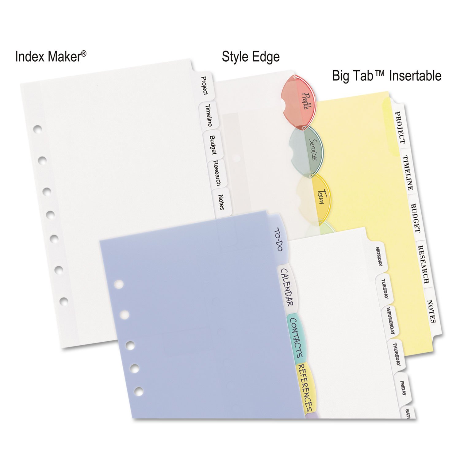 Avery 11426 Index Maker Dividers - 5-Tab White 8.5