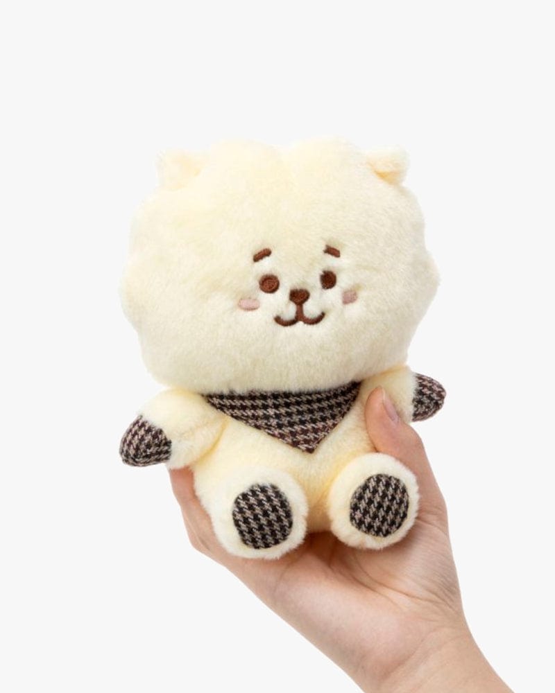 BT21 RJ Glen Check Plush Stuffed Animal - Cute Cartoon Character Plush Toy for Kids & Adults - Perfect for Gifts, Bedroom Decor, and Collectibles