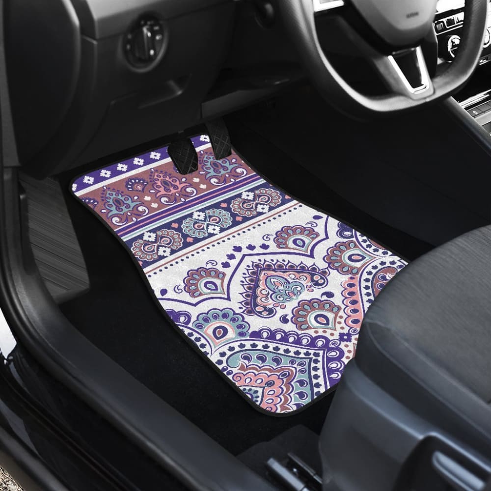 Boho Persian Car Floor Mats - Non-Slip, Waterproof, Custom Fit for Cars, SUVs & Trucks - Perfect for Road Trips & Daily Commutes