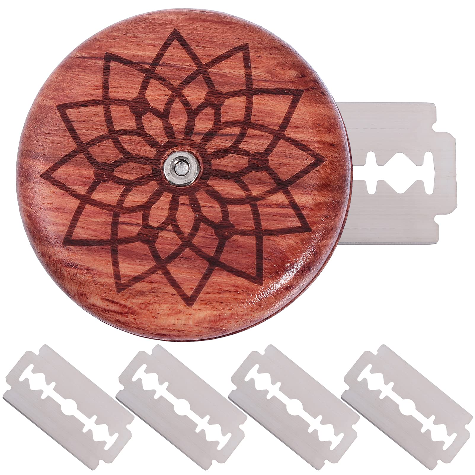 DOITOOL Wooden Bread Lame Cutter with 5 Razor Blades - Professional Dough Scoring Tool for Sourdough Bread Baking | Perfect for Artisan Bakers & Home Baking Enthusiasts | Ideal for Creating Beautiful Bread Patterns