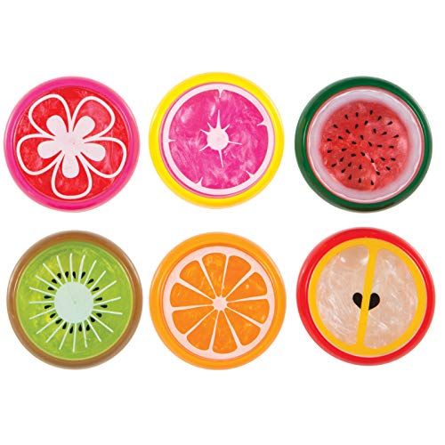 ToyPlaya 12-Piece Fruit Slices Putty Set - Fun & Stretchy Sensory Toys for Kids, Stress Relief for Adults - Perfect for Playtime, Classroom Activities & Anxiety Relief