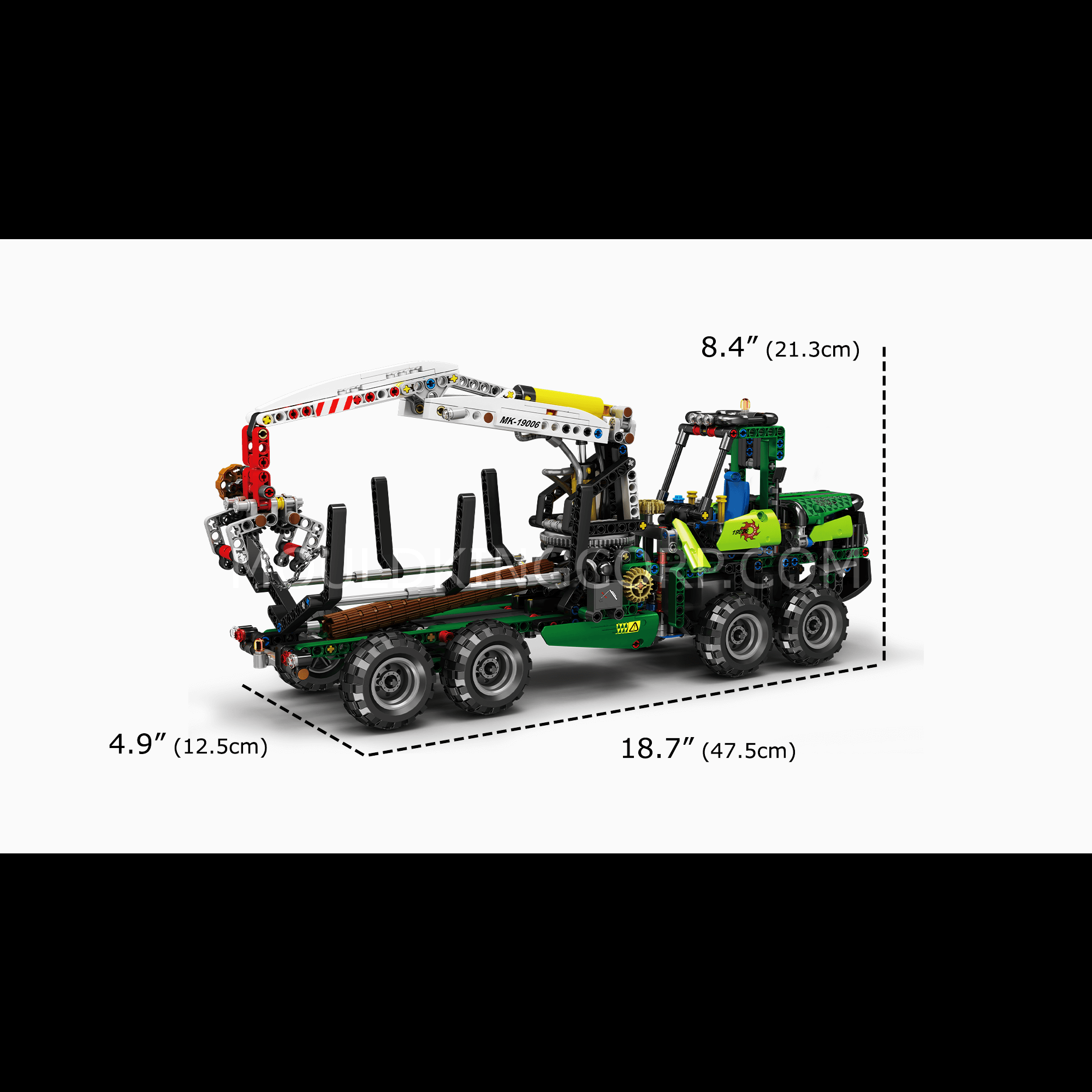 Mould King 19006 Pneumatic Logging Truck Building Kit - 938 Piece STEM Construction Toy for Adults & Kids | DIY Engineering Model for Creative Play & Educational Learning