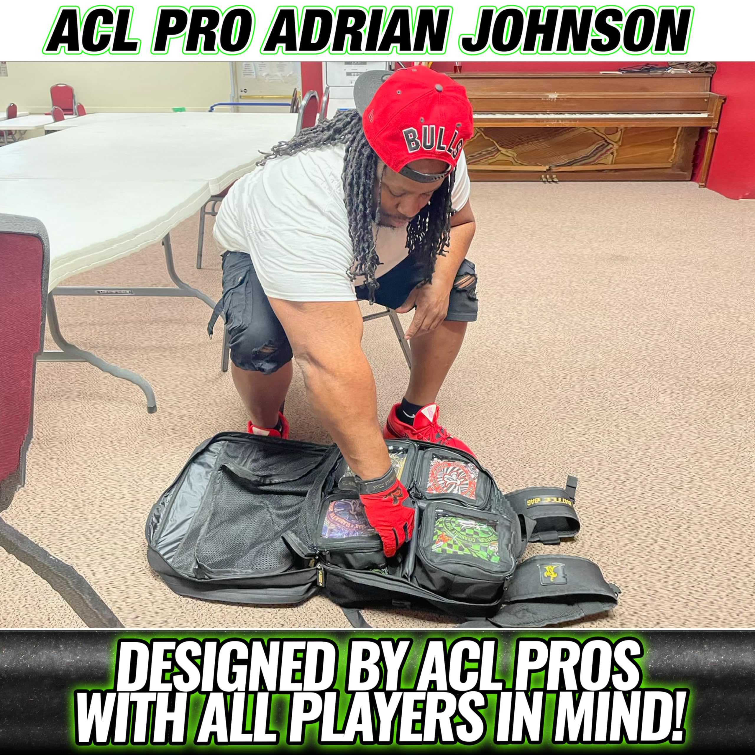 Gladiator Battle Bag 2.0 - Professional Cornhole Backpack with Patented ACL Bag Holder | Durable Carrying Case for Cornhole Bags | Perfect for Tournaments, Tailgating & Outdoor Games