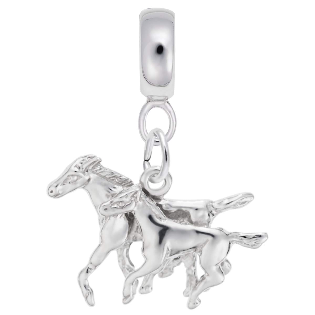 Elegant Horse and Colt Charm Dangle Beads - Perfect for Handmade Bracelets & Necklaces Jewelry Making - Great for DIY Crafts, Gifts, and Western-Themed Accessories