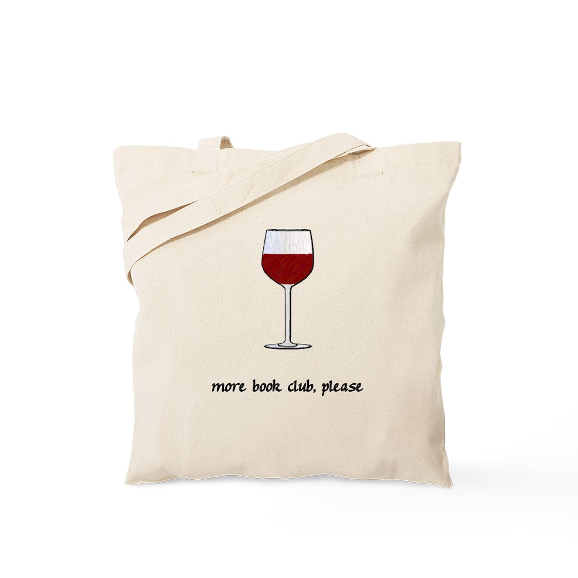 More Book Club Please Tote Bag - Natural Canvas Reusable Shopping Bag for Books, Groceries & Beach - Eco-Friendly Book Lover Gift