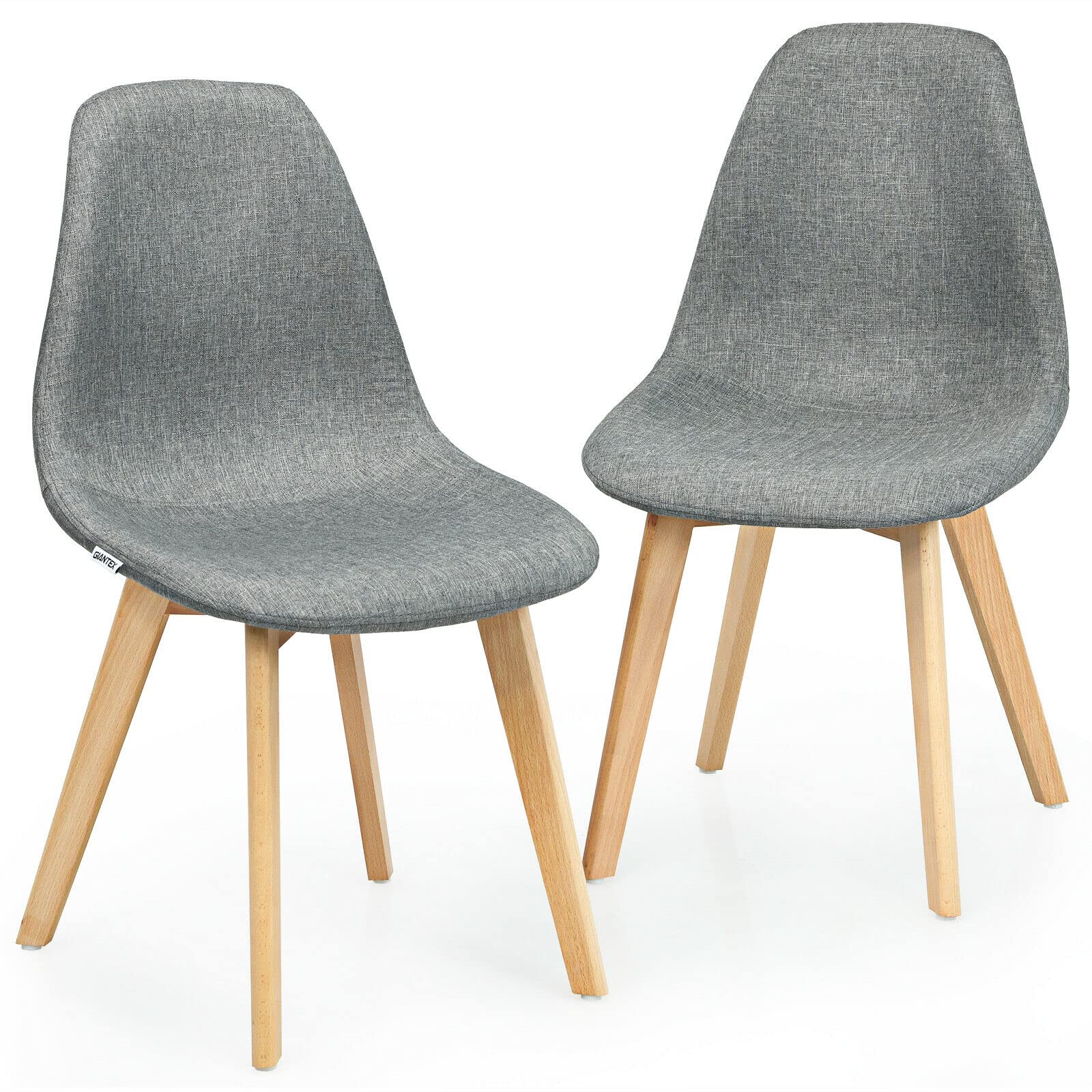 **HAPPYGRILL 4-Piece Dining Chair Set - Comfortable Armless Kitchen Chairs with Soft Cushion Seats for Restaurant, Dining Room & Home Use**