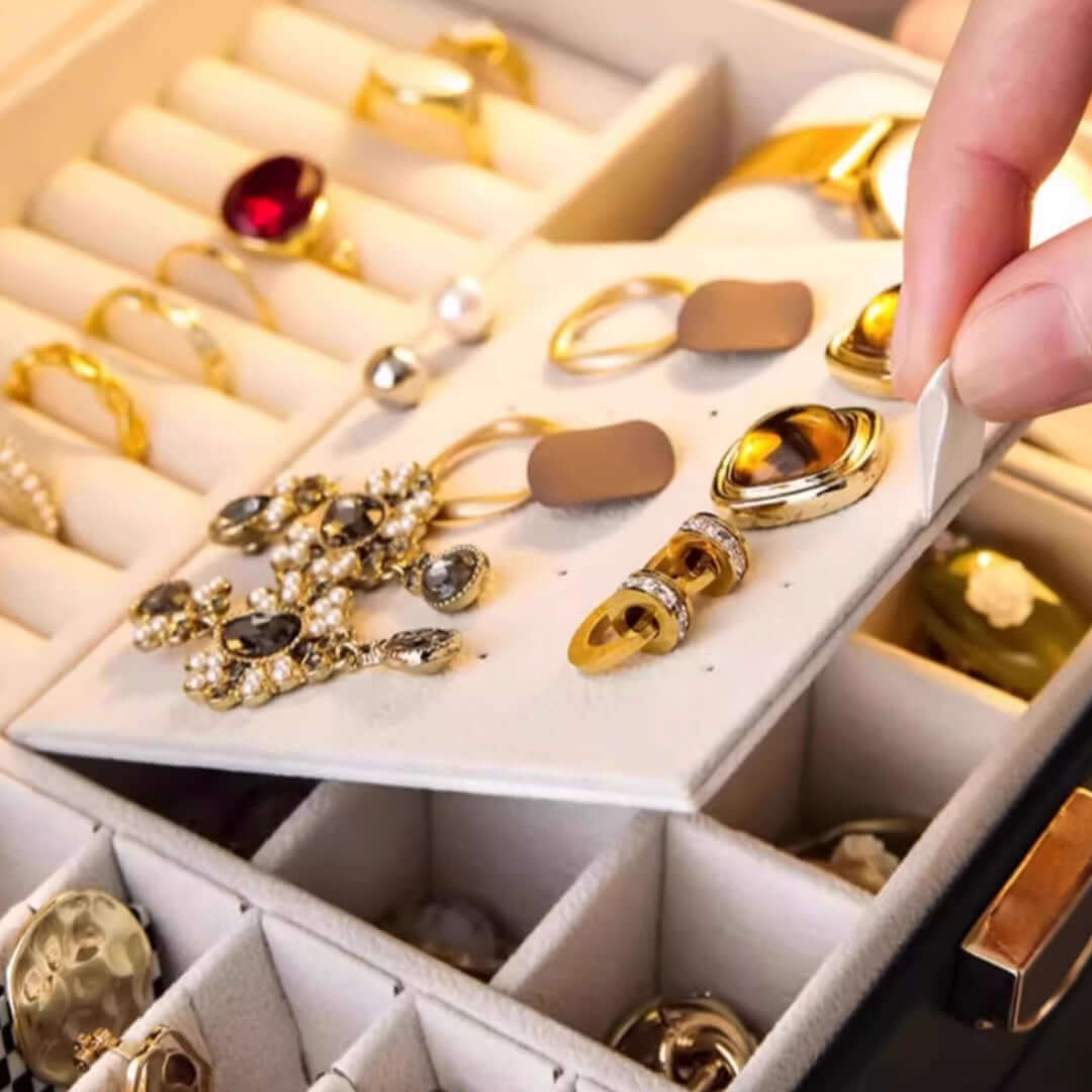 3 Layer Waterproof Jewelry Organizer Box for Necklaces & Rings | Travel-Friendly Storage Case | Perfect for Travel, Home, and Gift Giving