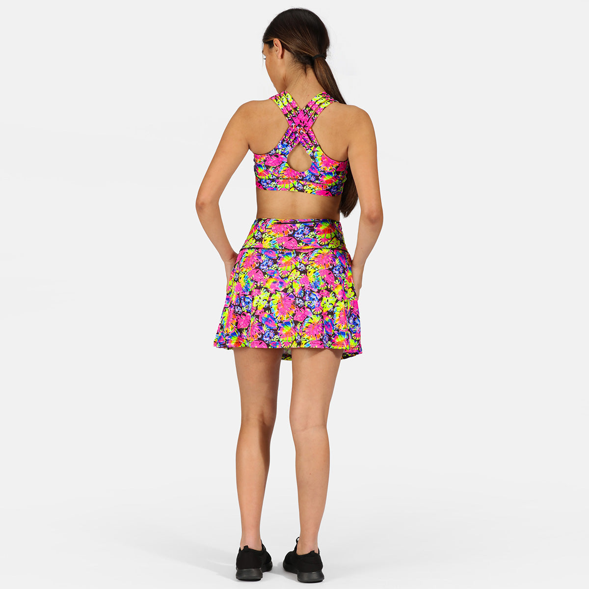Women's Summer Palm Print Skort - Stylish & Comfortable Skirt Shorts Hybrid for Beach, Vacation & Casual Outings